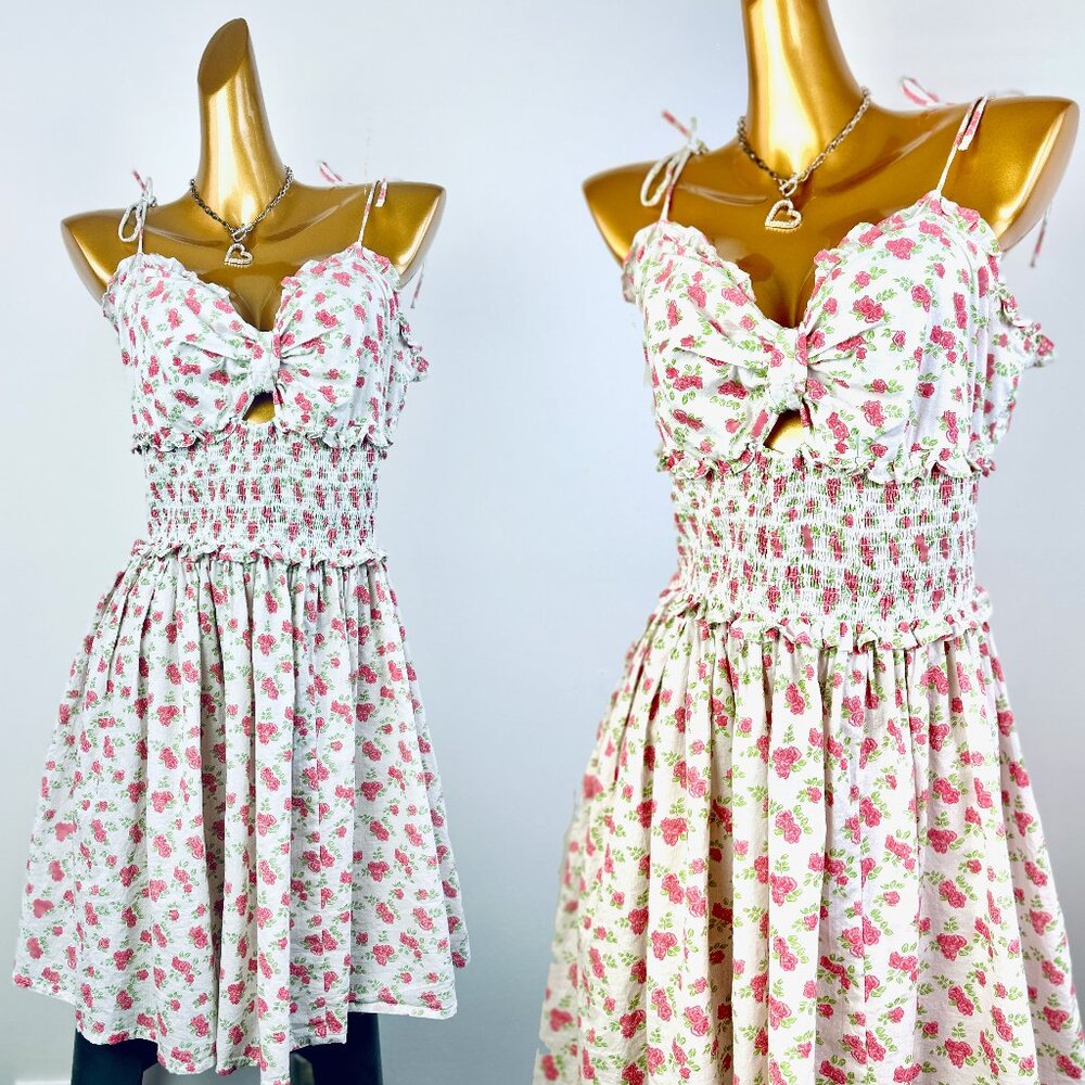 Vintage 90s floral grunge dress cottagecore prairie peasant sundress